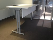 Arise Act 2 Silver Grey Electric Sit And Stand Desk With Ecotech Top And Optional Modesty